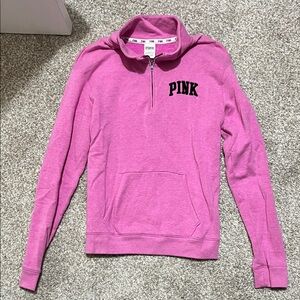 PINK Victoria's Secret Magenta Half-Zip Sweatshirt